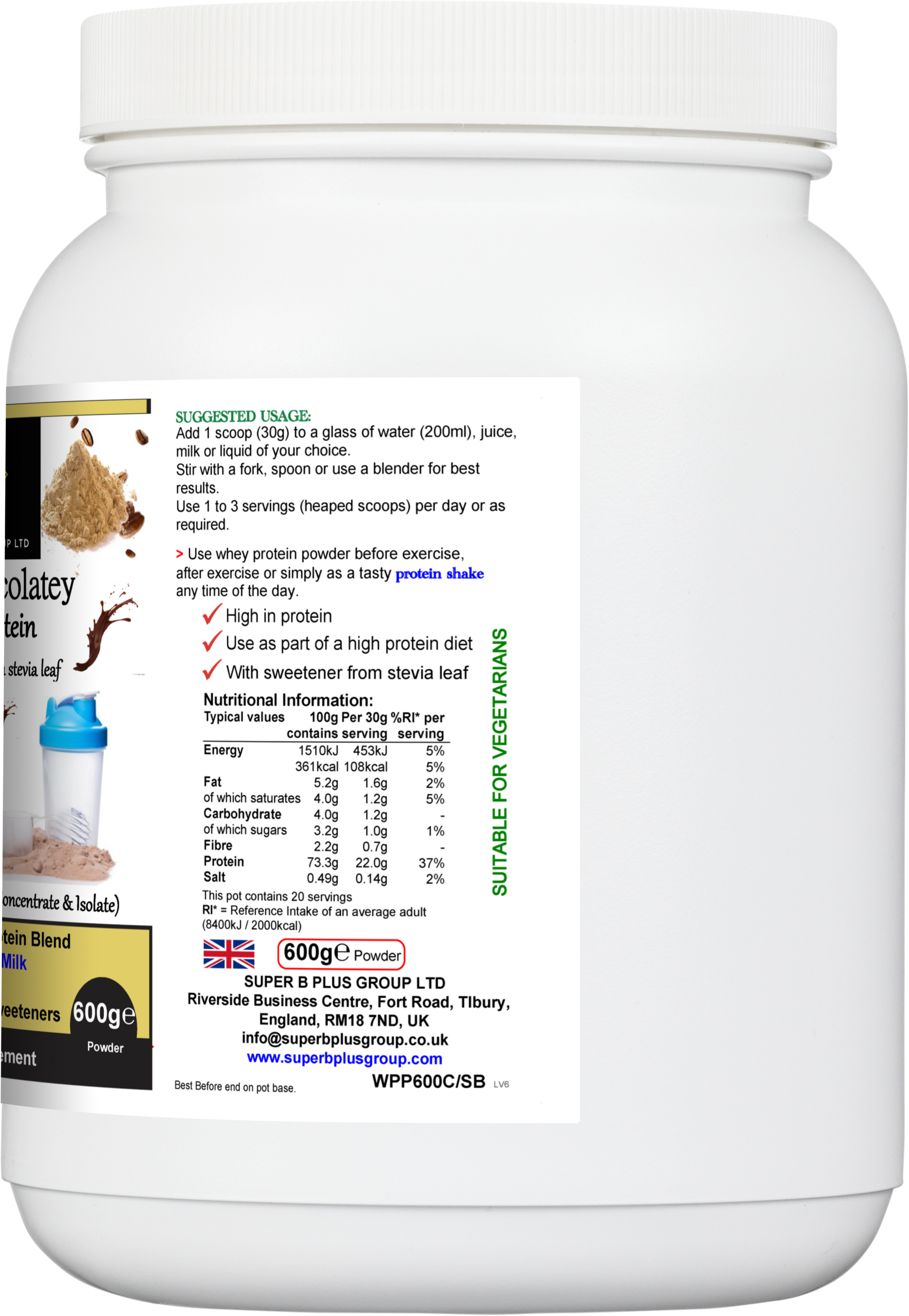 Super Chocolatey Whey Protein – 600g