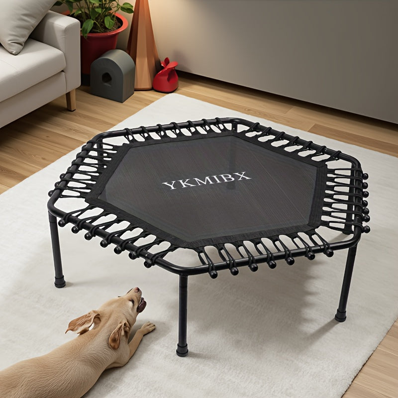 Hexagonal Fitness Rebounder Trampoline – Silent Indoor Cardio Workout Trainer (136kg Capacity)
