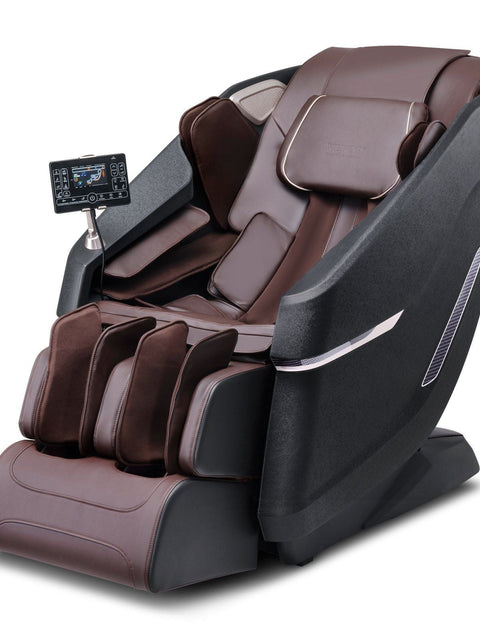 Massage Chair with Flexible SL-Track, Full Body Zero Gravity Recliner, 10-18 Auto Modes, 3D Shiatsu, Heating, Bluetooth Speaker, Airbag, Foot Roller, and Touch Screen