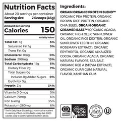 Orgain Organic Plant-Based Protein Powder with 21g Protein & 5g Fiber
