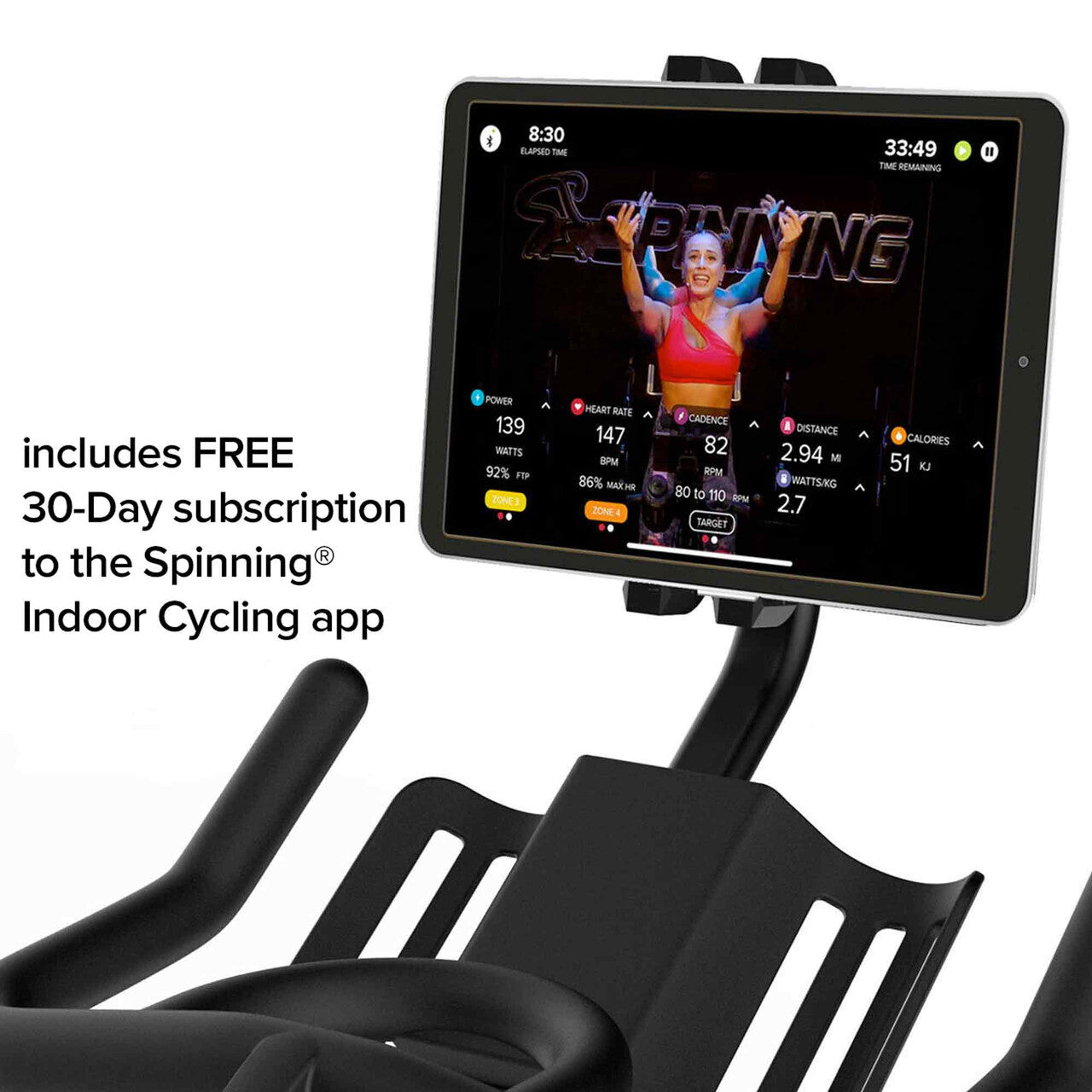 Spinning® Edge Connected Spinner® Bike – Original Indoor Cycling Experience for Home