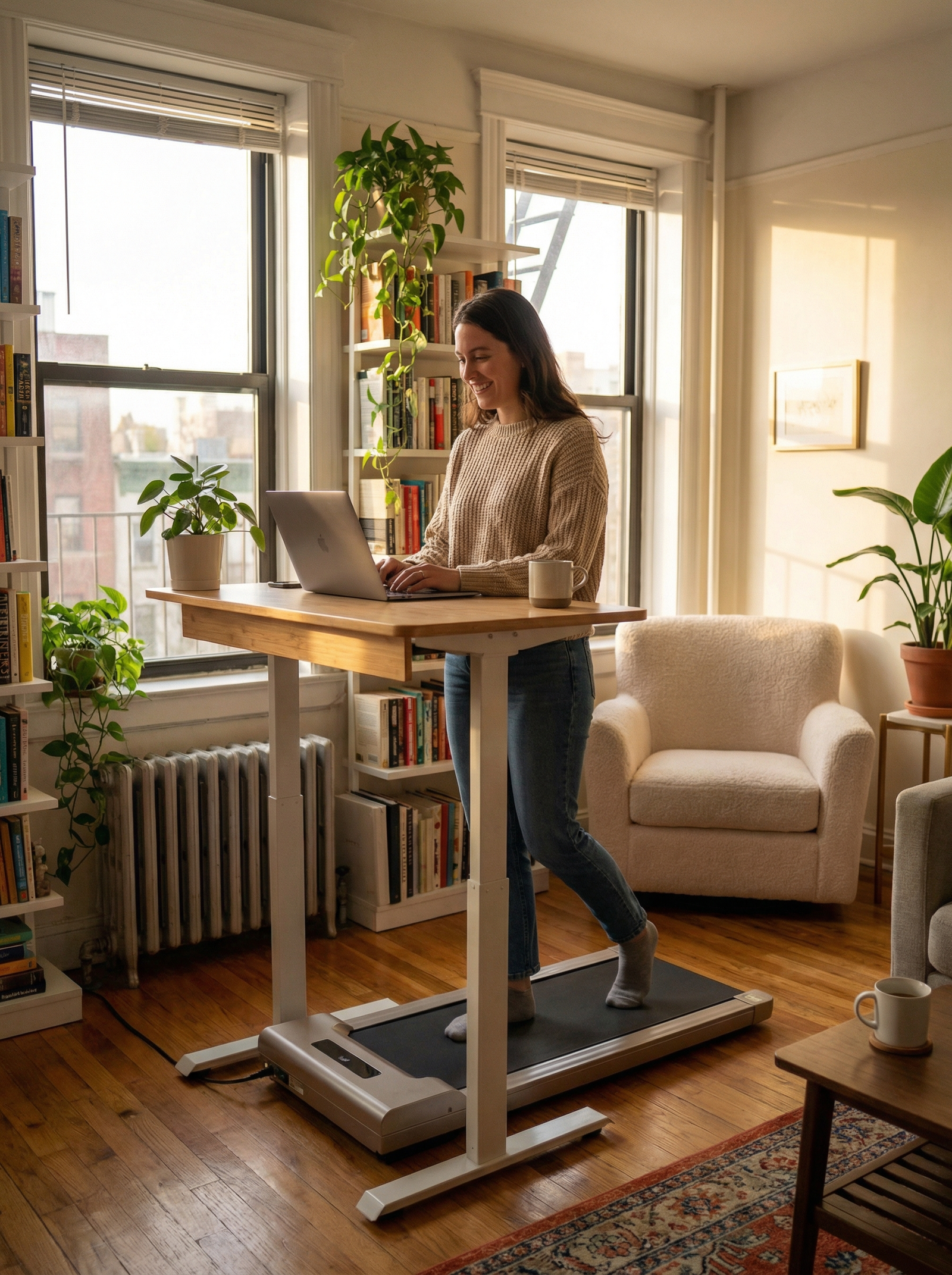 Under-Desk Treadmill - Walk & Jog While You Work  Quiet Motor, Compact Design