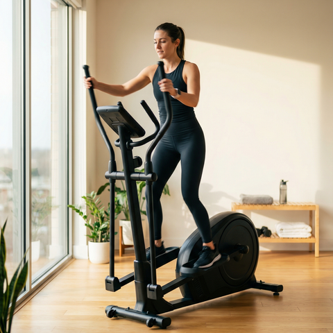 Elliptical Cross Trainer – Home Cardio Exercise Machine (Black)