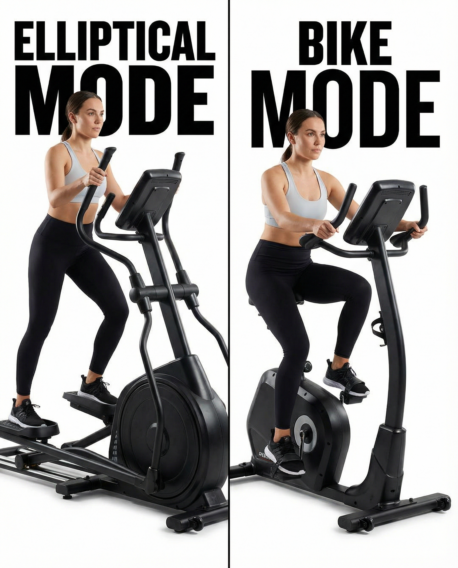 Elliptical Cross Trainer – Home Cardio Exercise Machine (Black)