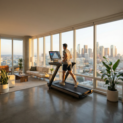 4.75HP Smart Folding Treadmill with App Control & Auto Incline Home Running Machine