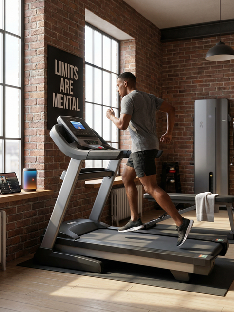 4.75HP Smart Folding Treadmill with App Control & Auto Incline Home Running Machine
