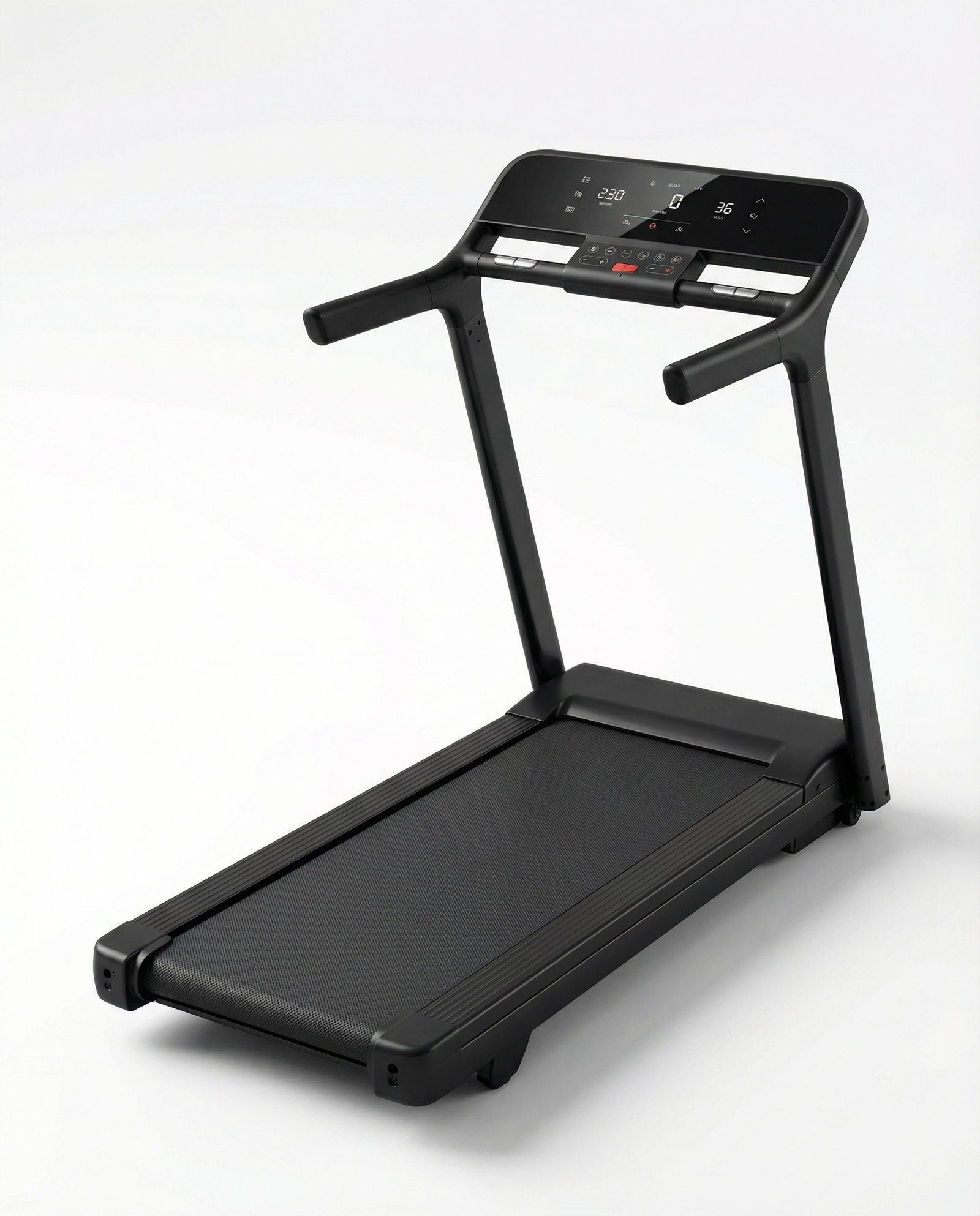 Smart Folding Treadmill with Handlebar Controls – Compact Home Running Machine