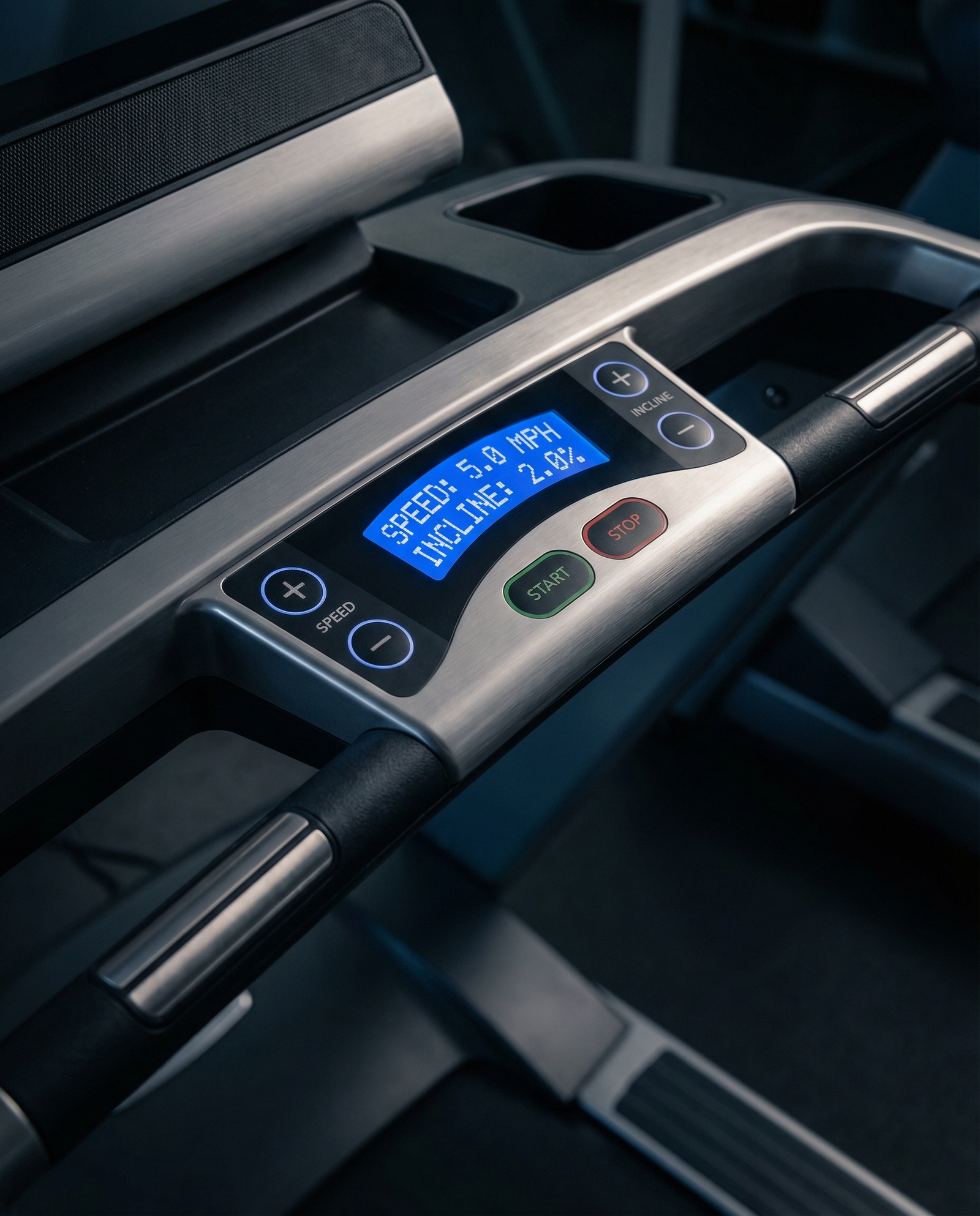 Smart Folding Treadmill with Handlebar Controls – Compact Home Running Machine