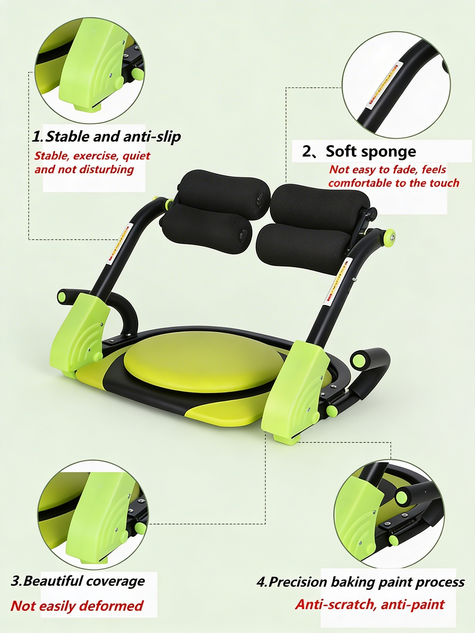 Foldable Ab Trainer Sit-Up Bench – Compact Core Workout Machine for Home