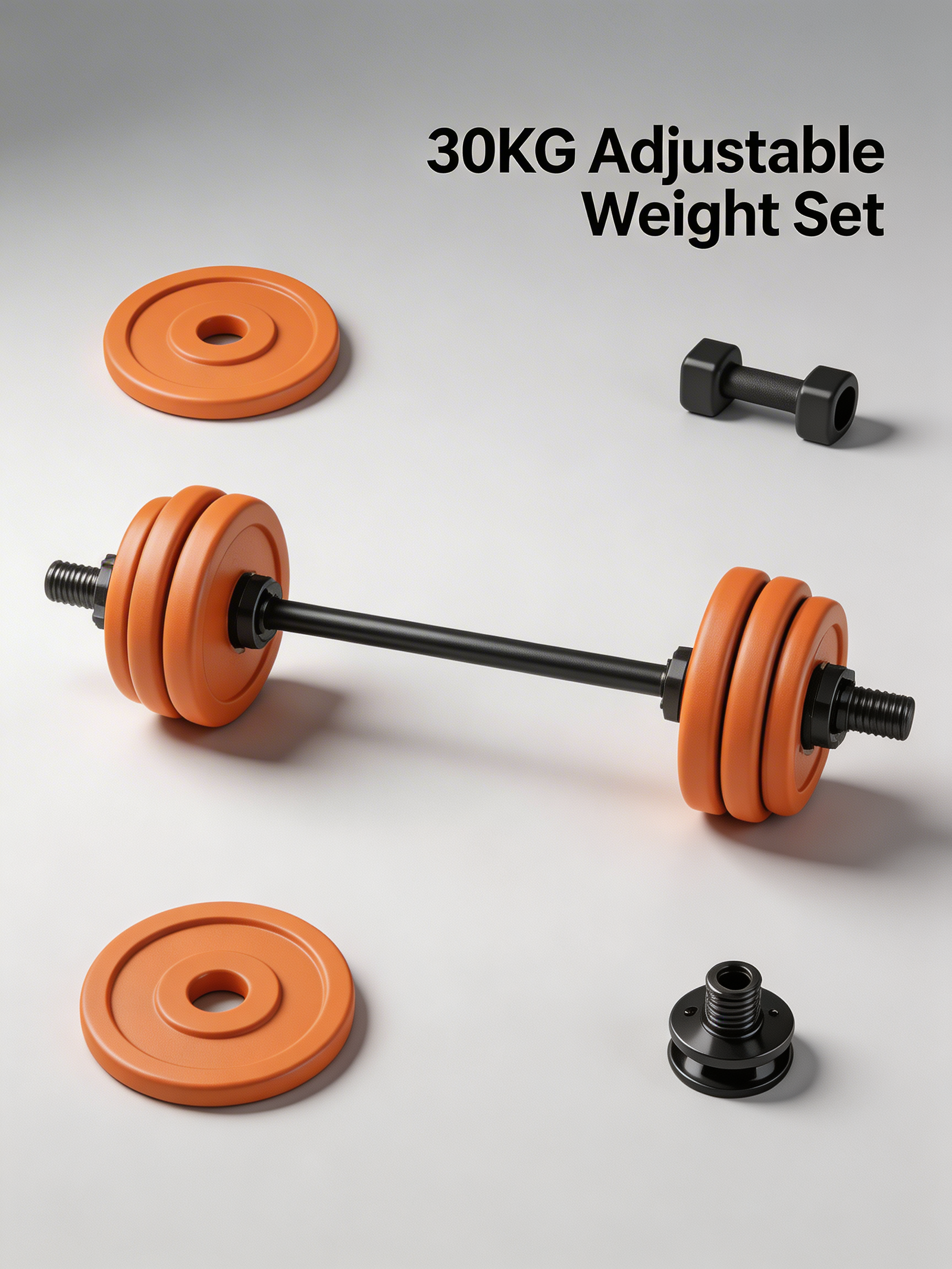 4-in-1 Adjustable Dumbbell Set – Barbell, Kettlebell, Push-Up Stand & Home Strength Training Kit