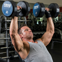 900lb 12-Sided Urethane 80-100lb Dumbbell Set by Troy Barbell