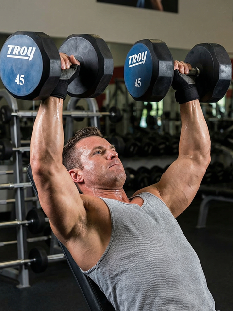 900lb 12-Sided Urethane 80-100lb Dumbbell Set by Troy Barbell
