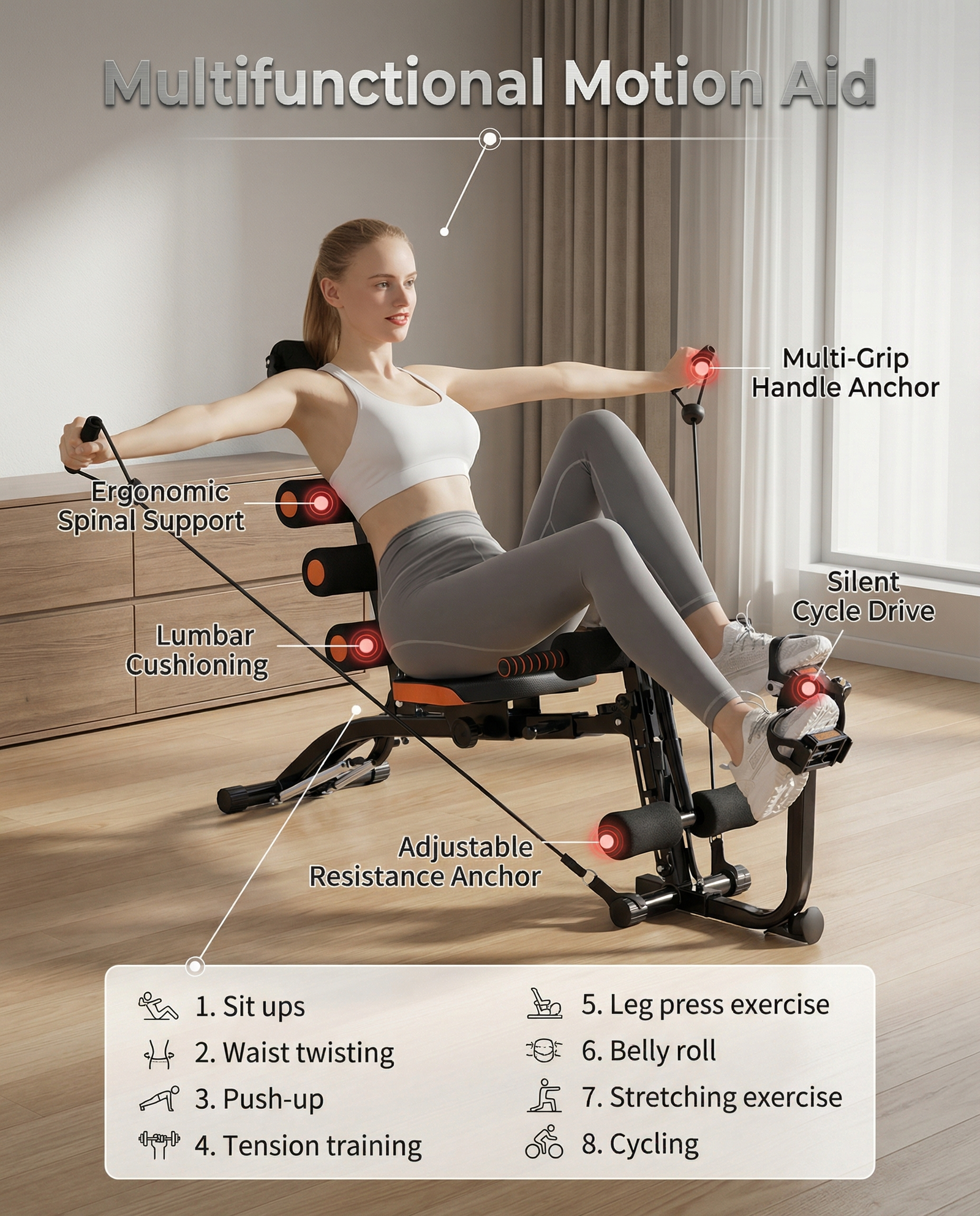 6-in-1 Ultimate Core & Full-Body Home Gym Station