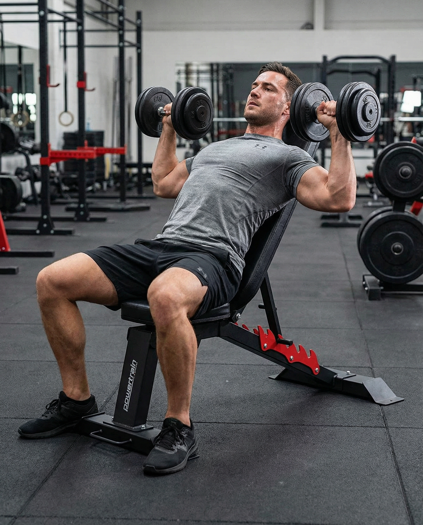 Powertrain Elite -Design Heavy-Duty Dumbbell Bench