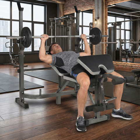 5-in-1 Multi-Function Home Gym System – Adjustable Full-Body Strength Training Bench