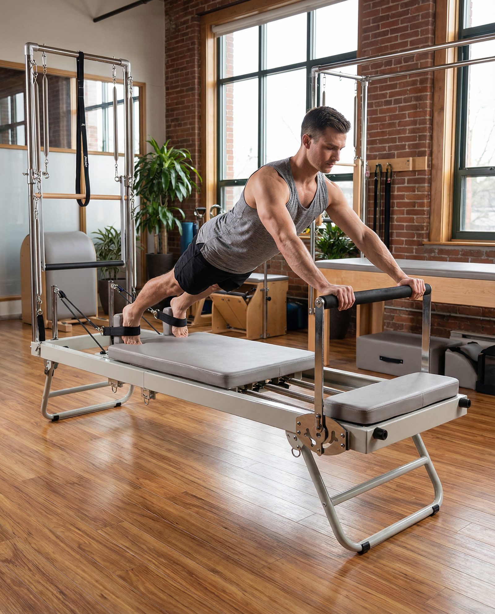 Pilates Reformer Home Gym – Full Body Yoga Bed Fitness Machine (250KG Capacity)