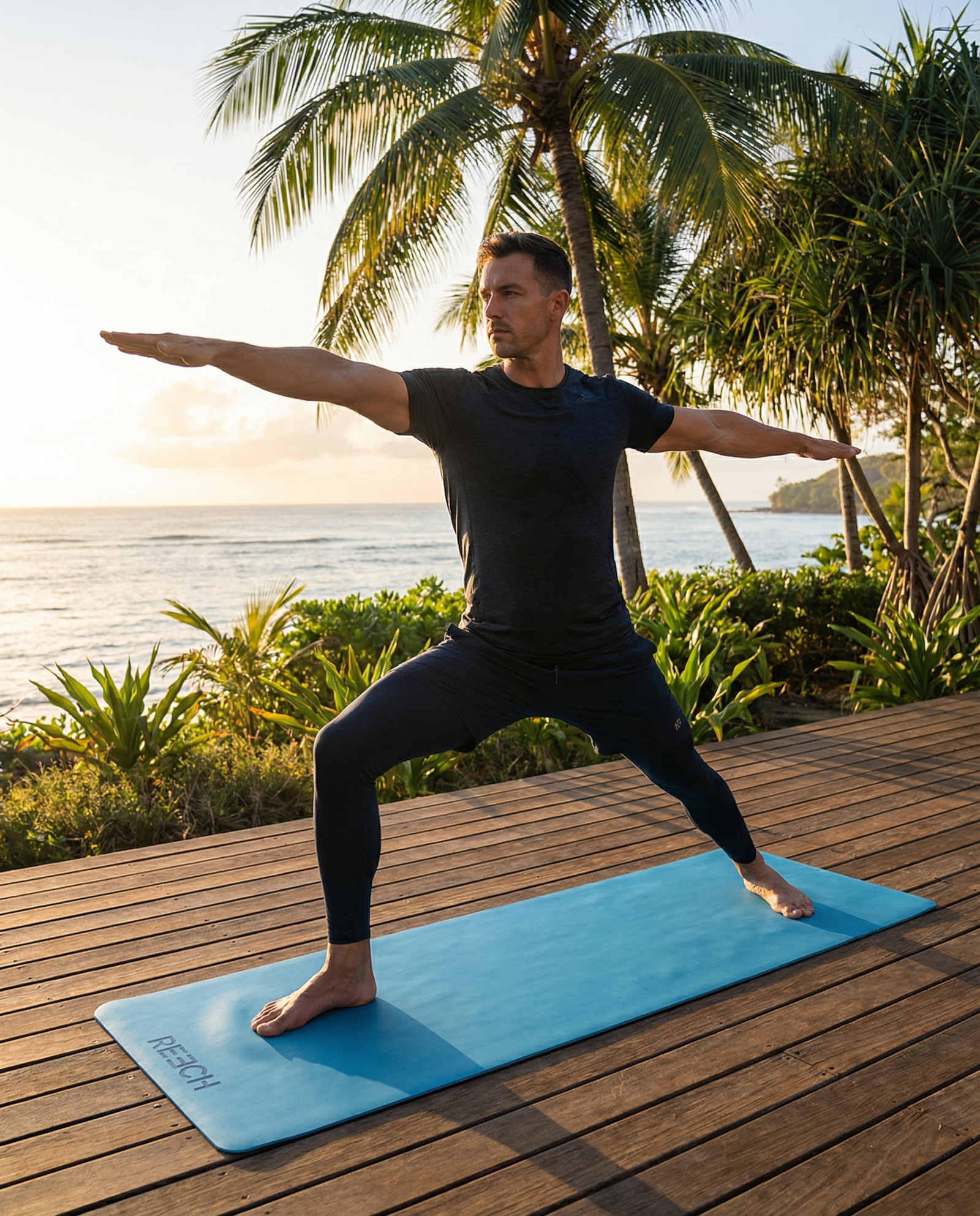 Non-Slip Eco Yoga Mat – Hot Yoga Grip Mat with Natural Rubber Cushion