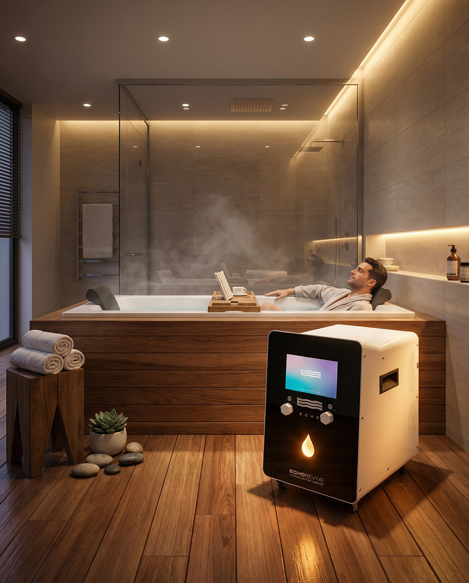Hydrogen Bath Generator - Hydrogen-Infused Wellness Bath Device
