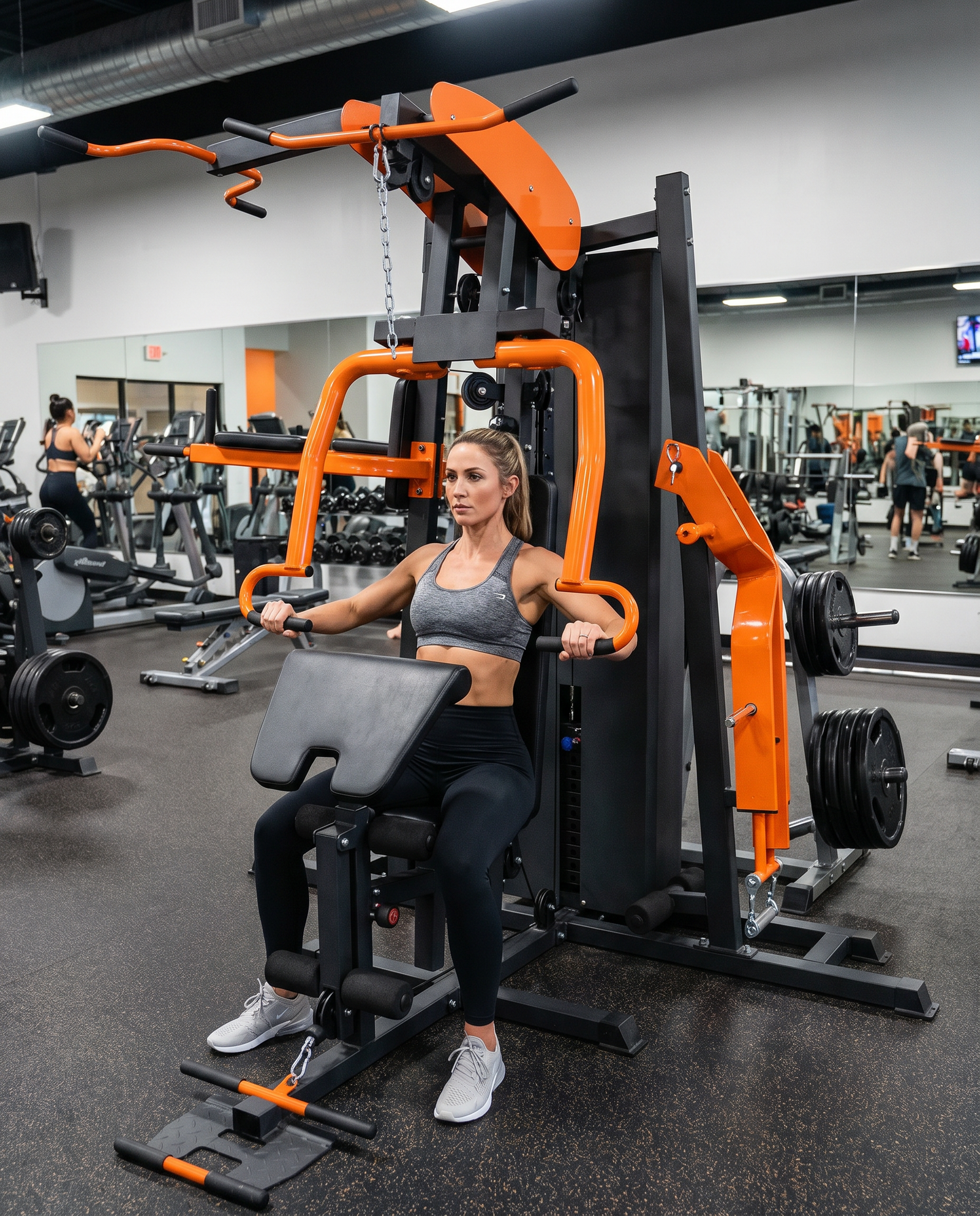 Professional 3-Station Multi Gym Equipment – Multifunctional Full-Body Strength Training System