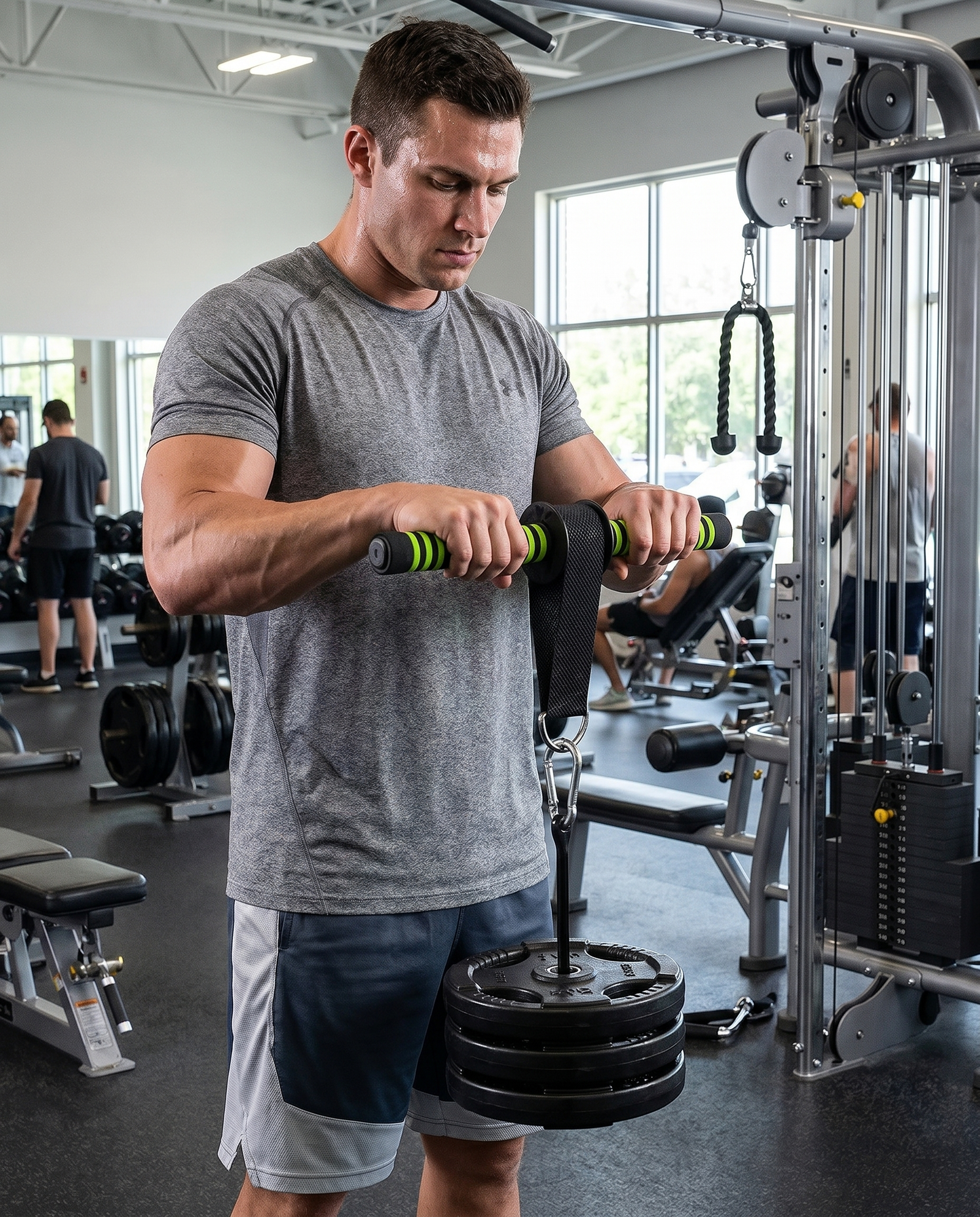 Forearm Strength Trainer – Heavy-Duty Wrist & Arm Workout Bar