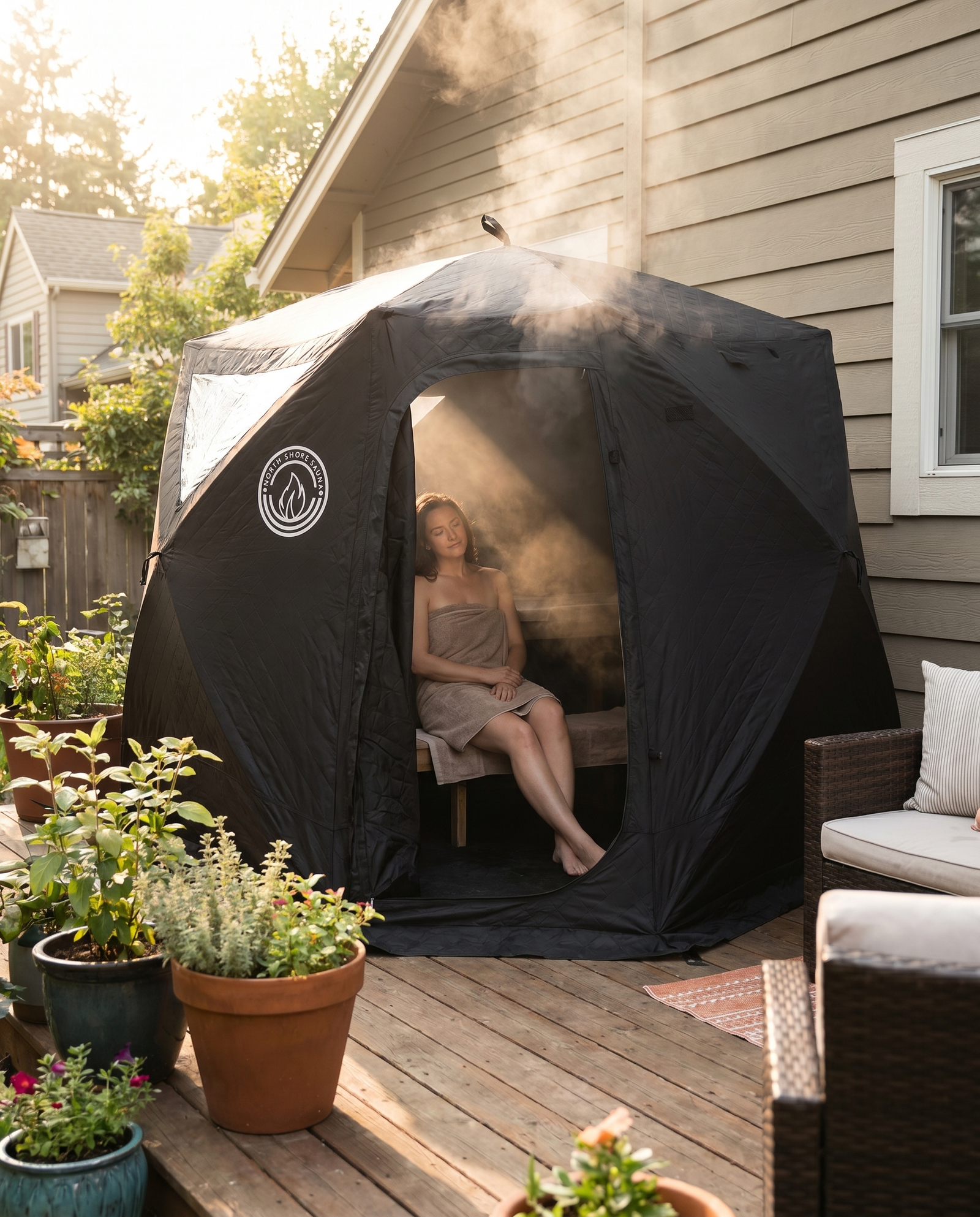 Sauna Tent – Portable Outdoor Steam Sauna for 6 People