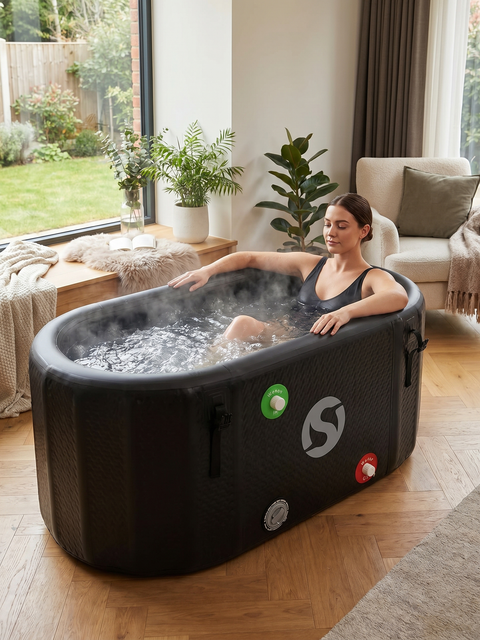 Inflatable Bathtub for Adults – Portable Foldable Soaking Tub with Lid