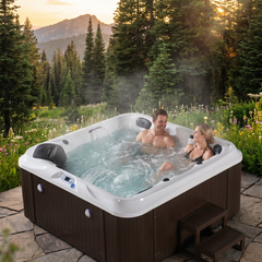6-Person Outdoor Whirlpool Spa Hot Tub – Luxury Hydromassage Bathtub with Jets