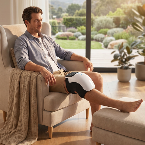 Smart Knee Massager – Wireless Heat & Vibration Therapy for Pain Relief and Recovery