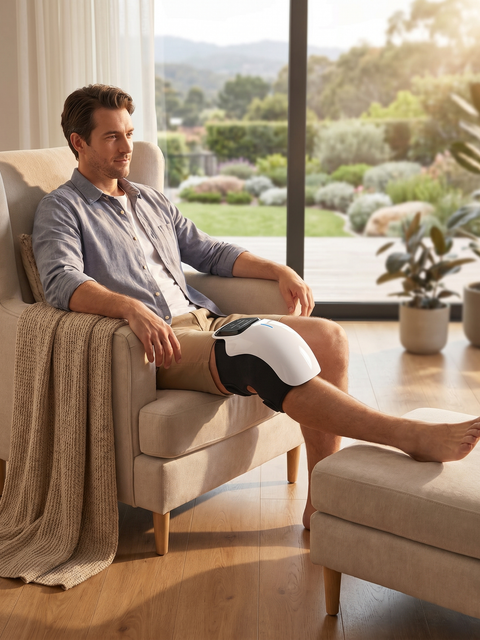 Smart Knee Massager – Wireless Heat & Vibration Therapy for Pain Relief and Recovery