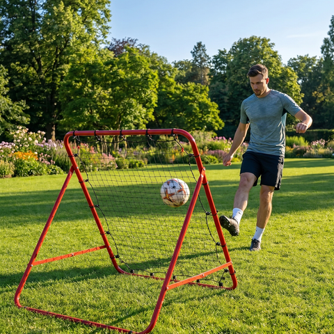 Football Rebound Net – 1m x 1m Training Net for Passing, Shooting & Ball Control