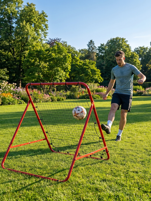 Football Rebound Net – 1m x 1m Training Net for Passing, Shooting & Ball Control
