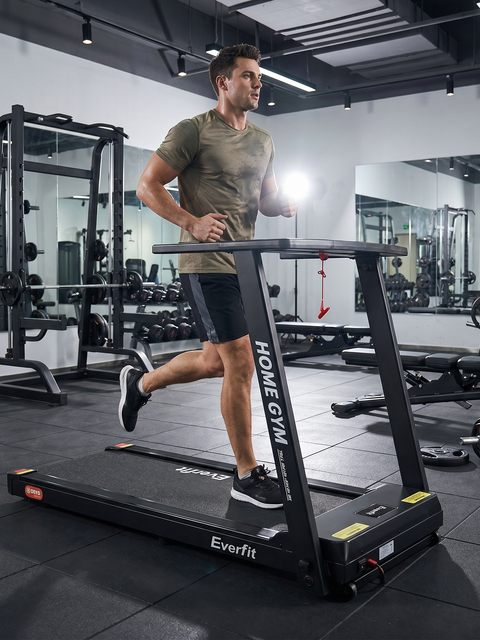 Electric Treadmill – Foldable Home Running Machine with 12 Programs & LCD Display