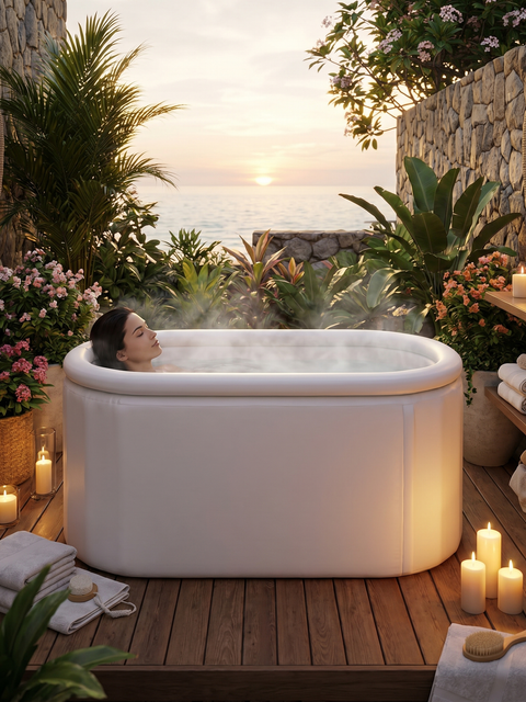 Ice Bath Tub with Lid 