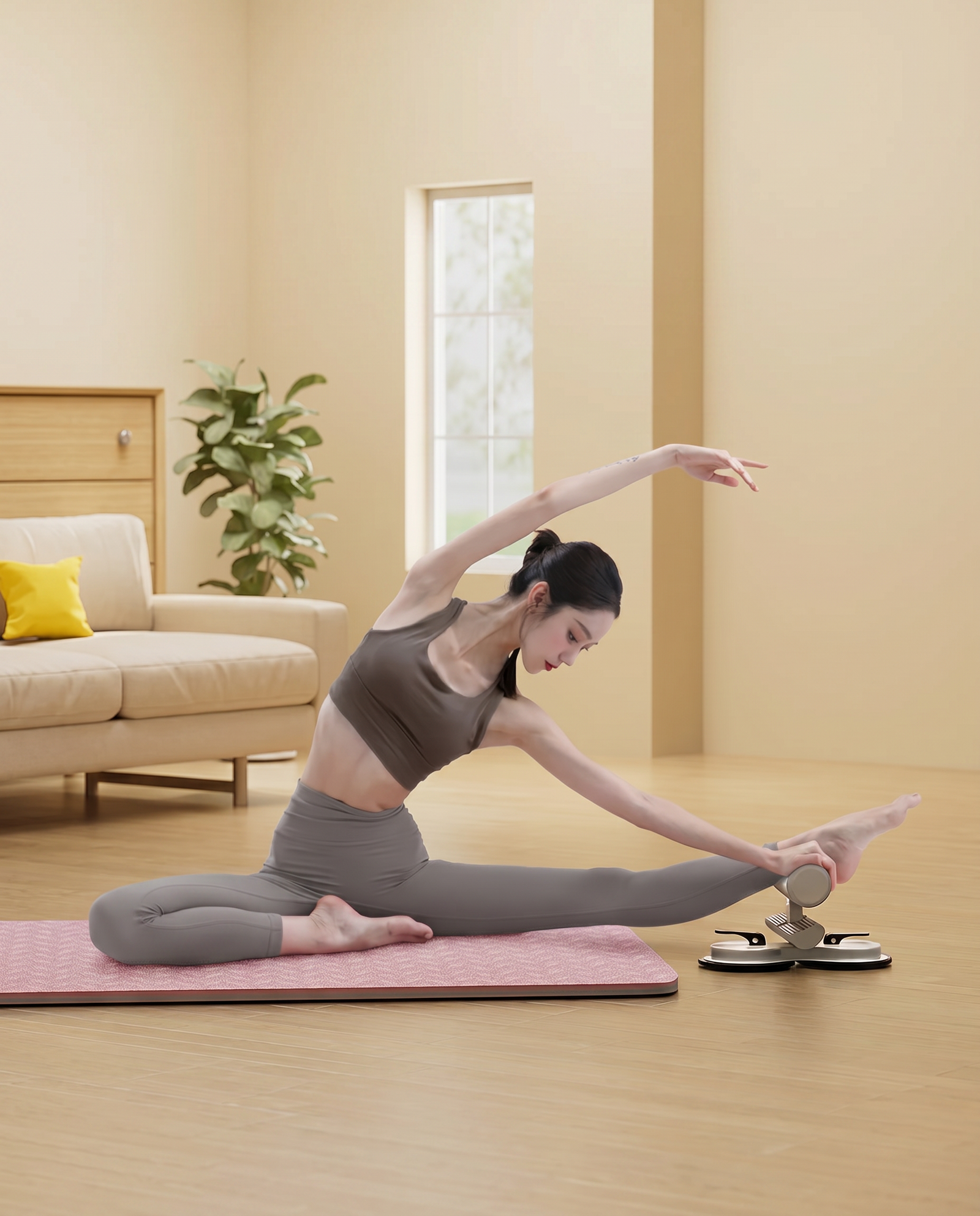 Portable Gym Equipment Sit-Up Bar Push-Up Assistant