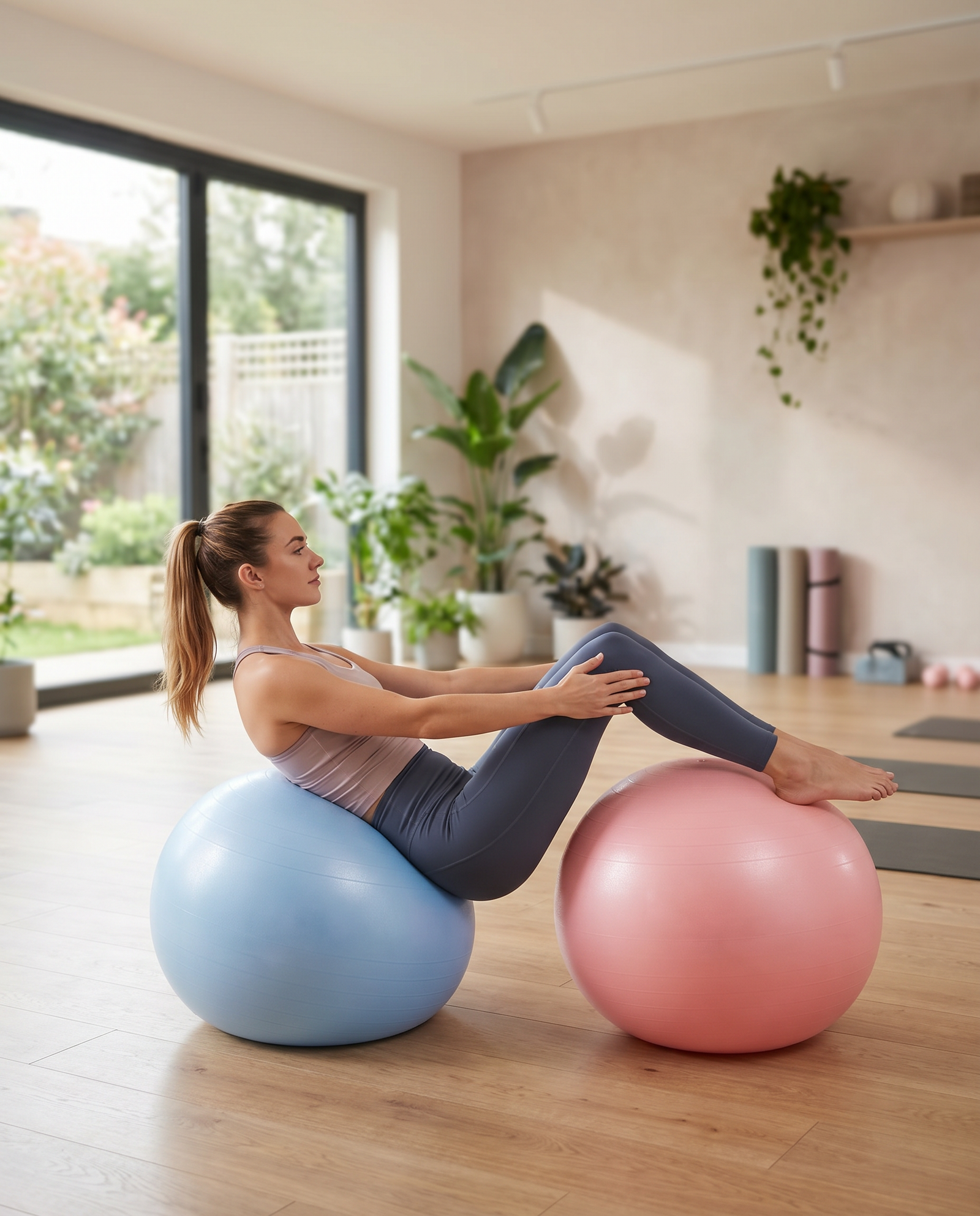 Anti-Burst Stability Exercise Ball for Core Strength & Balance Training