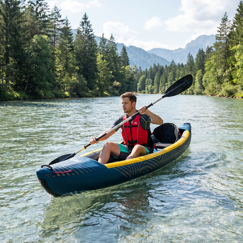 Aqua Marina Tomahawk AIR-K 440 2-Person High Pressure Speed Inflatable Kayak, 14FT [Air-K440] (SAK31482)
