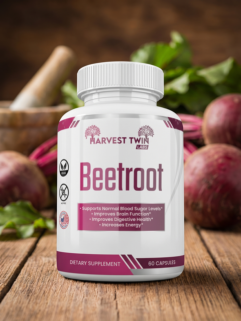 Harvest Twin Labs Beetroot Supplement for Energy, Focus & Daily Wellness