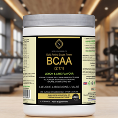 Gold Amino Super Power BCAA 2:1:1 – Lemon Lime Recovery & Performance Drink Mix