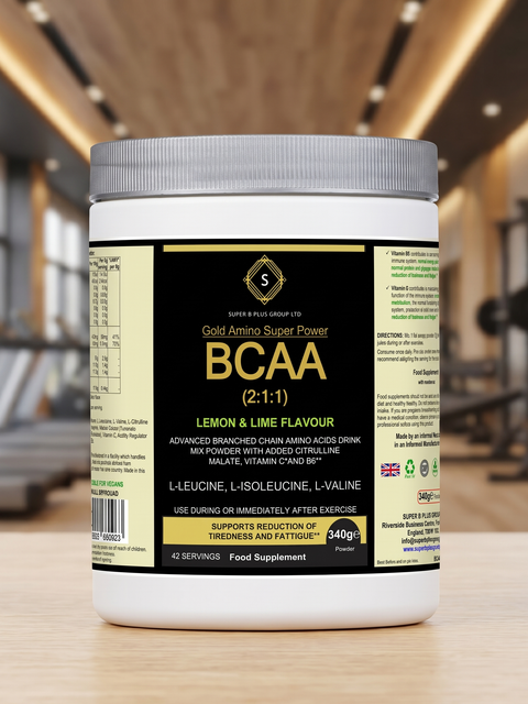 Gold Amino Super Power BCAA 2:1:1 – Lemon Lime Recovery & Performance Drink Mix