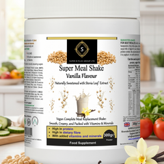Super Meal Shake Vanilla – Vegan High Protein Meal Replacement with Vitamins & Fibre