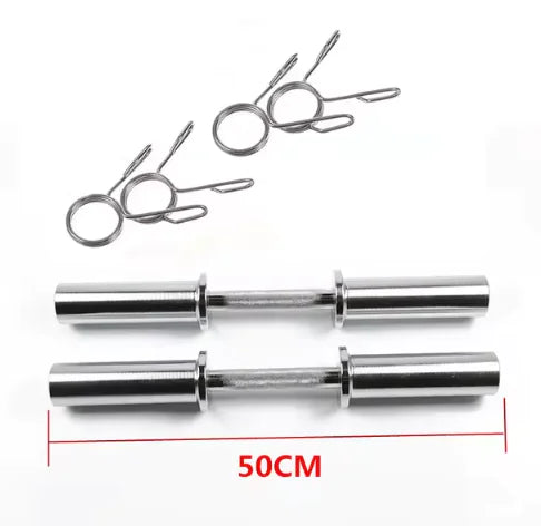 50mm Solid Dumbbell Handle – Heavy-Duty Olympic Weight Bar for Strength Training