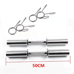 50mm Solid Dumbbell Handle – Heavy-Duty Olympic Weight Bar for Strength Training