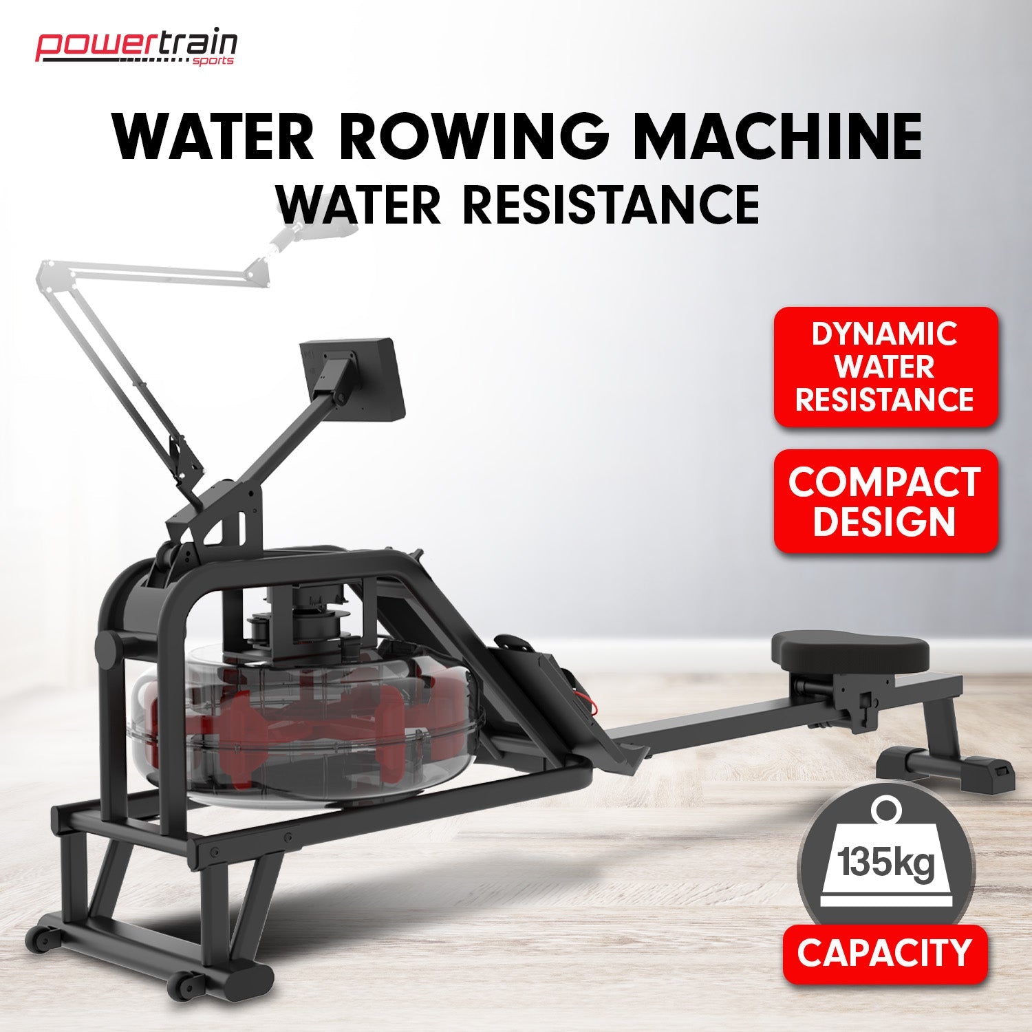 NNEDPE 13L Water Resistance Rowing Machine Rower