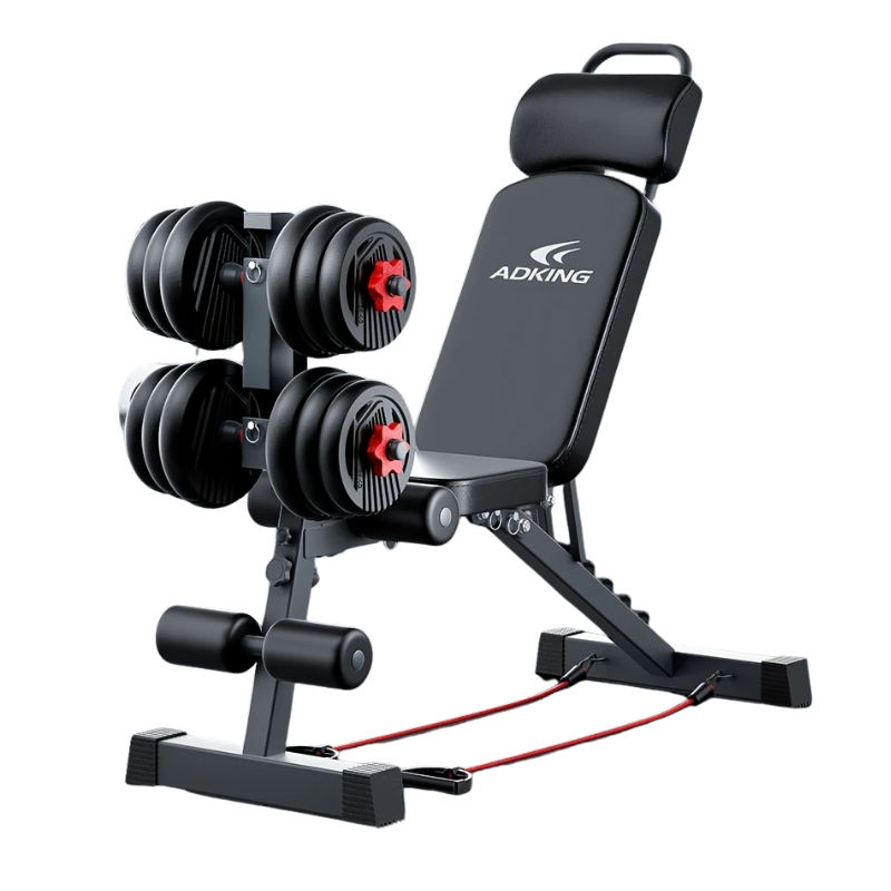 12-in-1 Multifunctional Adjustable Fitness Bench & Rack Station